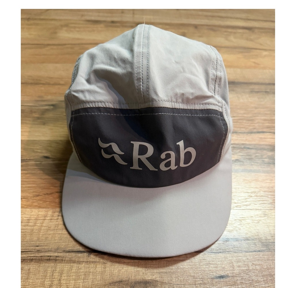 Rab 5 Panel Running Cap Grey Adjustable Bungee Technical Gorpcore Hat